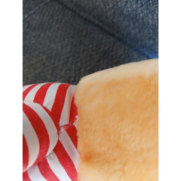 Vintage Teddy Bear Plush 10" Stuffed Animal Toy in Striped Long Sleeve Shirt - Picture 6 of 7